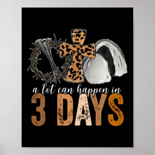 Veel Kan Gebeuren In 3 Dagen Pasen Religieuze Vrou Poster