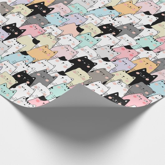 Veel kat inpakpapier (Hoek)