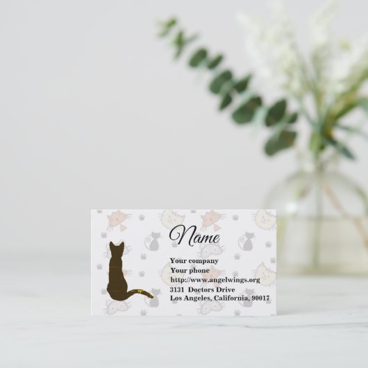 Veel katten 2 visitekaartje (Staand voorkant)