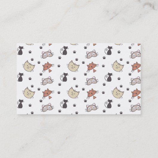 Veel katten 2 visitekaartje (Achterkant)