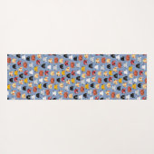Veel katten blauw yogamat (Achterkant (horizontaal))