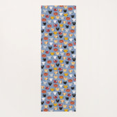 Veel katten blauw yogamat (Achterkant)