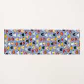 Veel katten blauw yogamat (Voorkant (horizontaal))