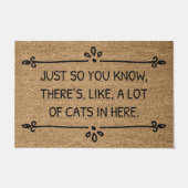 Veel katten hier deurmat (Voorkant)