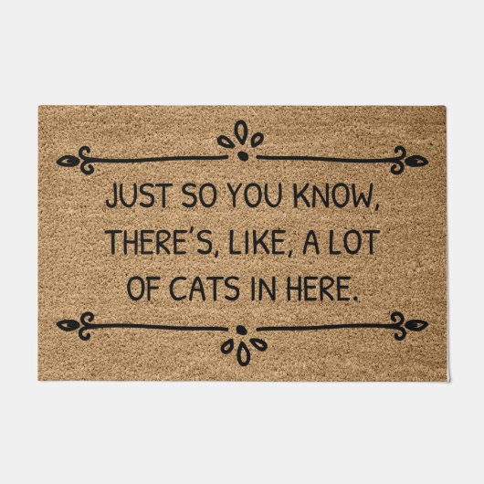 Veel katten hier deurmat (Voorkant)