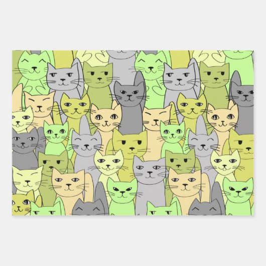 Veel katten inpakpapier vel (Voorkant 3)