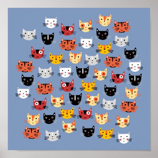 Veel katten poster (Voorkant)