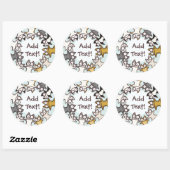 Veel katten ronde sticker (Vel)