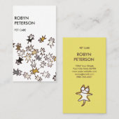 Veel katten visitekaartje (Voorkant / Achterkant)