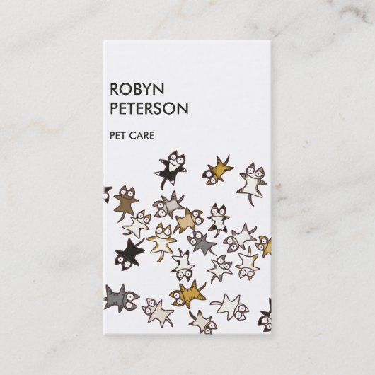 Veel katten visitekaartje (Voorkant)