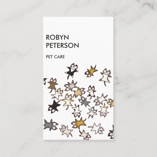 Veel katten visitekaartje (Voorkant)