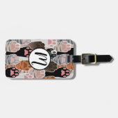 Veel kattepoten bagagelabel (Voorkant horizontaal)