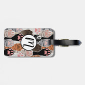 Veel kattepoten bagagelabel (Achterkant horizontaal)