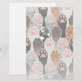 Veel kattepoten briefpapier (Voorkant / Achterkant)