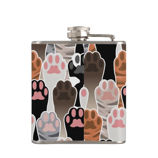 Veel kattepoten heupfles (Achterkant)