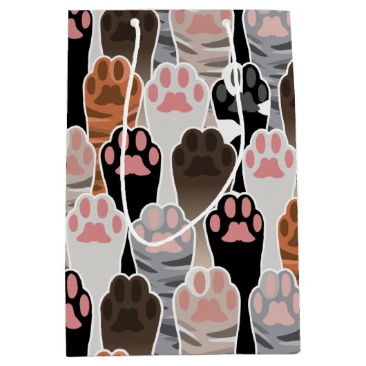 Veel kattepoten medium cadeauzakje (Voorkant)