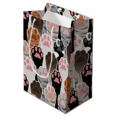 Veel kattepoten medium cadeauzakje (Voorkant Gekanteld)