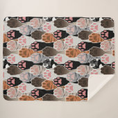 Veel kattepoten sherpa deken (Voorkant (horizontaal))