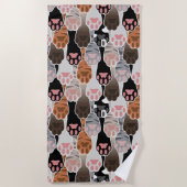 Veel kattepoten strandlaken (Voorkant)