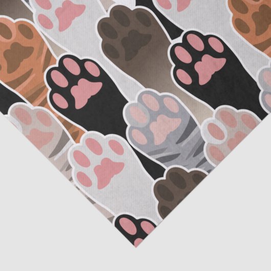 Veel kattepoten tissuepapier (Detail)