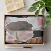 Veel kattepoten tissuepapier (Geschenk)