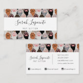 Veel kattepoten visitekaartje (Voorkant / Achterkant)