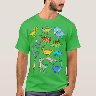 Veel kawaii dinosaurussen t-shirt
