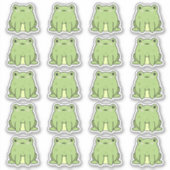 Veel Kawaii Kikkers Sticker (Voorkant)