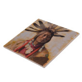 Veel keramische tapijten tegeltje (Zijkant)