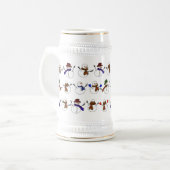 Veel kerst sneeuwmannen bierpul (Voorkant links)