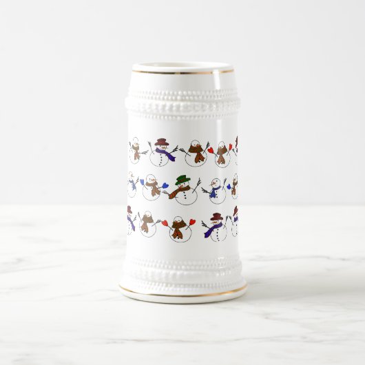 Veel kerst sneeuwmannen bierpul (Center)