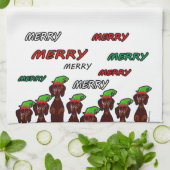 Veel keukenhanddoeken uit de kerstkeuken van Merry (Gevouwen)