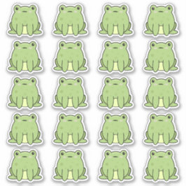 Veel kikkers van Kawaii Sticker