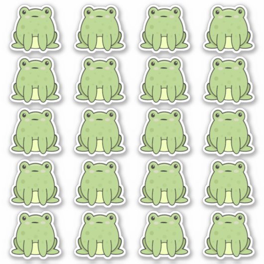 Veel kikkers van Kawaii Sticker (Voorkant)
