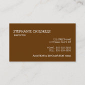 Veel kinderen die Babyzittend Visitekaartje inslik (Achterkant)