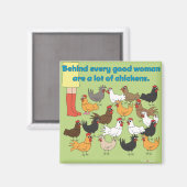 Veel kippen magneet (Voorkant / Achterkant)