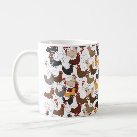 Veel kippen - Mok (Links)