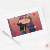 Veel Kisses Rechthoekige Sticker (Envelop)