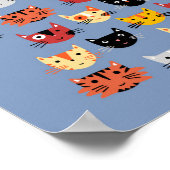 Veel Kitty Katten Poster (Hoek)