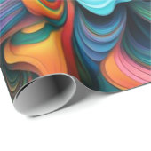 Veel kleuren Bloem Boho Cadeaupapier (Rol Hoek)