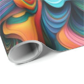 Veel kleuren Bloem Boho Cadeaupapier (Rol Hoek)