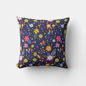 Veel kleuren Bloemen en Leaf Print Modern kussen (Voorkant)