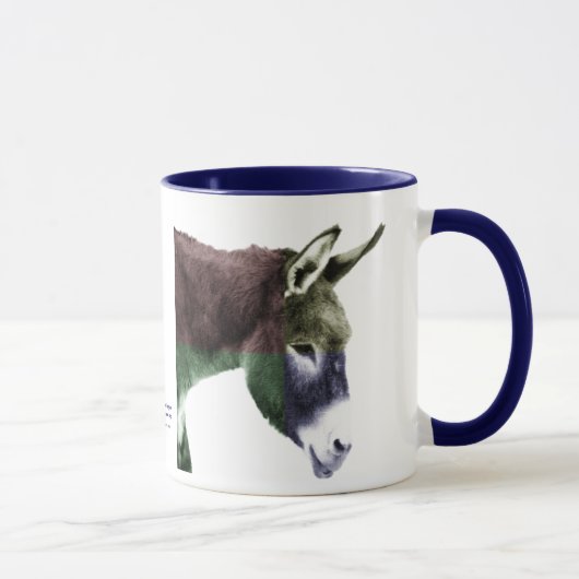 Veel kleuren Burro Donkey Mok (Rechts)