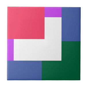 Veel kleuren keramisch, klein (4,25 x 4,25 inch) tegeltje