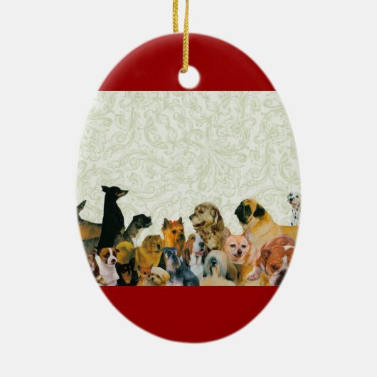 Veel kleuren van honden keramisch ornament (Achterkant)