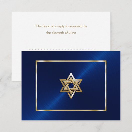 Veel Kleuropties Bar/Bat Mitzvah-reactie RSVP Kaartje (Voorkant / Achterkant)