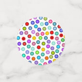 Veel kleurrijke cirkels tafel Confetti (Kleine voorkant)