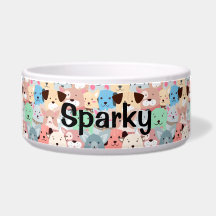 Veel kleurrijke Dogs Ceramic Pet Bowl