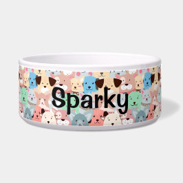 Veel kleurrijke Dogs Ceramic Pet Bowl Voerbakje