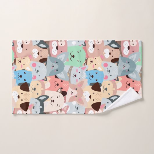 Veel kleurrijke Dogs Design Bath Towel Set Bad Handdoek (Handdoek)